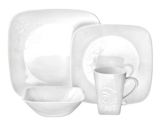 white square dinnerware