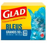Glad Blue Recycling Bags - Large 90 Litres | GLADnull