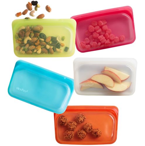 Stasher Reusable Silicone Snack Bag, Assorted Product image