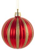 Décoration de Noël boule citrouille For Living, rayures rouges, 250 mm | FOR LIVINGnull
