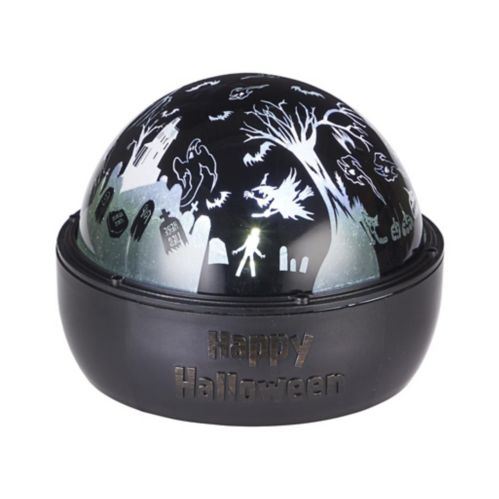 Globe ombragé à piles For Living avec lumières à DEL de scènes d'Halloween, noir, 6-1/4 po Image de l’article