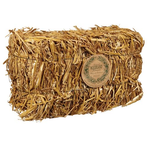 Small Bale of Real Straws for Fall, Thanksgiving & Halloween Home Decorations, Beige, 6-in Product image