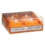 For Living Flameless LED Light Pumpkin Candles Kit for Fall, Halloween, Orange, 3-in, 4-pc | FOR LIVINGnull