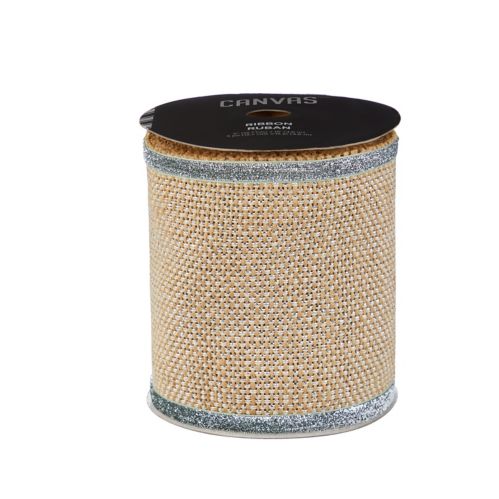CANVAS Silver Collection Burlap Ribbon, 13.5-ft Product image