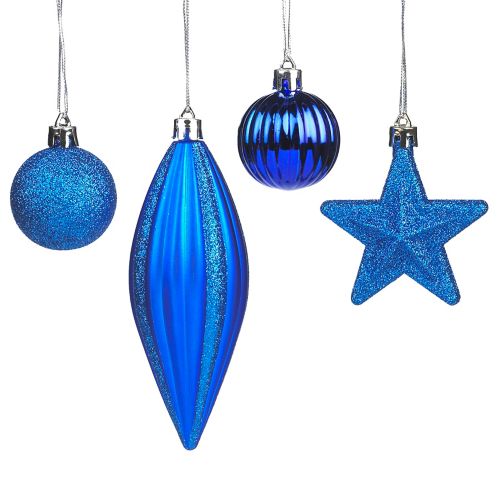 For Living Shatterproof Decoration Blue Christmas Ornament Set, Assorted Style Product image