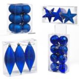 For Living Shatterproof Decoration Blue Christmas Ornament Set, Assorted Style | FOR LIVINGnull