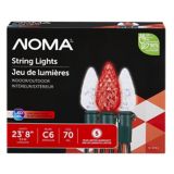 Lumières des fêtes extérieures NOMA, 70 ampoules à DEL C6, rouge et blanc pur | NOMAnull