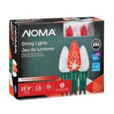 Lumières des fêtes extérieures NOMA, 70 ampoules à DEL C6, rouge et blanc pur | NOMAnull