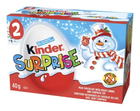 Kinder Suprise Milk Chocolate & Christmas Toy, Assorted Styles, 2-pk Product image