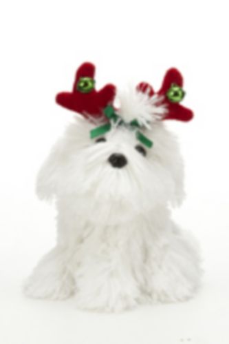 Animated Silly White Puppy, 8-in Product image