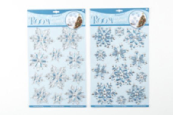 Autocollants pour fenêtre de flocons de neige à joyaux, choix variés Image de l’article