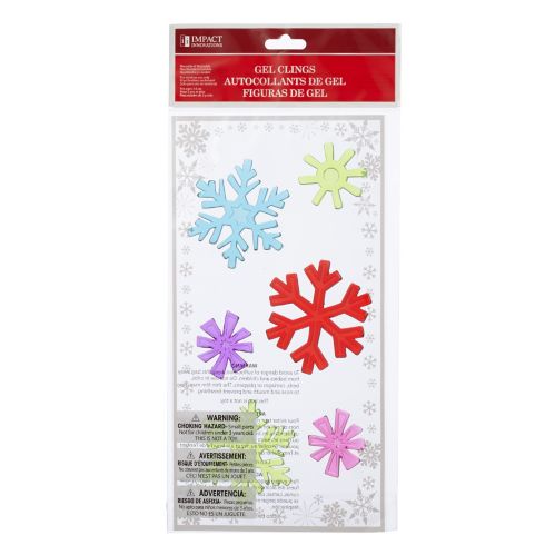 Decorative Christmas Window Gel Clings, Assorted Product image