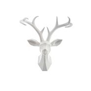 CANVAS White Resin Wall Mount Reindeer Head, 22.5-in