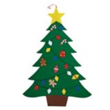 Felt Fabric Christmas Decoration Artificial Tree with Velcro Ornaments, 3-ft | Vendor Brandnull