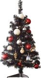 NOMA Pre-Lit LED Christmas Indoor Decoration Artificial Tabletop Tree, Black, 3-ft | NOMAnull