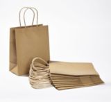 For Living Kraft Paper Decoration Carry Gift Bags, 8 1/4 x 9 3/4 x 4-in, 10-pk | FOR LIVINGnull