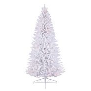 NOMA Pre-Lit Incandescent Half White Christmas Tree, 7-ft