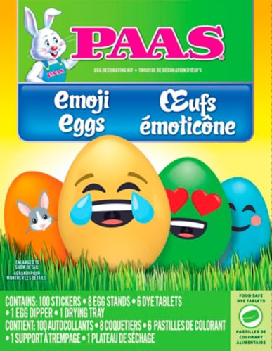 Trousse de décoration d'œufs émoticône PAAS Image de l’article