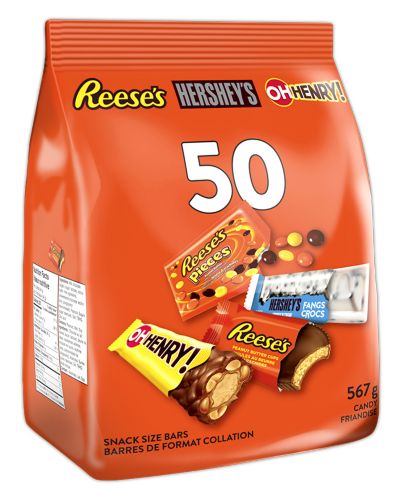 Hershey's Assorted Snack Size Chocolate Bars, 50-pc Product image