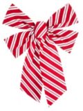 For Living Fabric Holiday Decoration Bow Candy Cane Stripe, 14-in | FOR LIVINGnull
