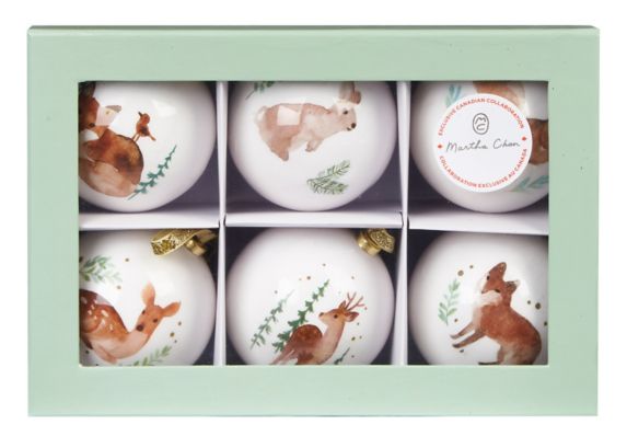 CANVAS Enchanted Forest Collection Designer Series Ball Ornaments, 6-pk Product image