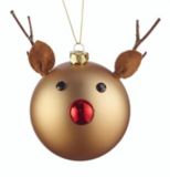 Boule de Noël en forme de renne CANVAS, rouge, 3,5 po | Canadian Tire