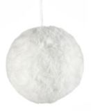 Boule De Noël En Fausse Fourrure Canvas Blanc 31 Po