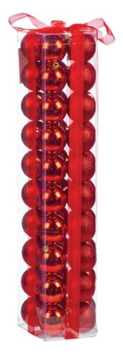 Décorations de Noël boules incassables For Living, rouge, 60 mm, paq. 50 Image de l’article