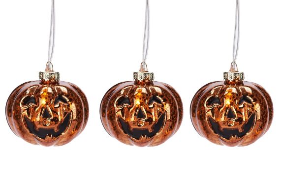 For Living Battery Operated Light Up Pumpkin, 10 LED Lights for Halloween, Orange, 6-ft Product image