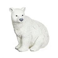 CANVAS Resin Sitting Polar Bear, 26-cm
