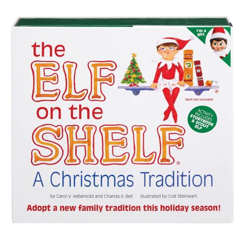 Livre The Elf on the Shelf avec lutin éclaireur fille et boîte souvenir Image de l’article