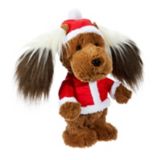 Animated Side to Side Dancing  Musical Christmas Decoration Dog Plush, Brown, 13-in | Vendornull