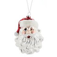 CANVAS Red Collection Winking Santa Head Ornament