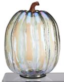 CANVAS Glass Pumpkin, Modern Tabletop for Fall & Halloween Home Decorations, Clear, 9-in | CANVASnull