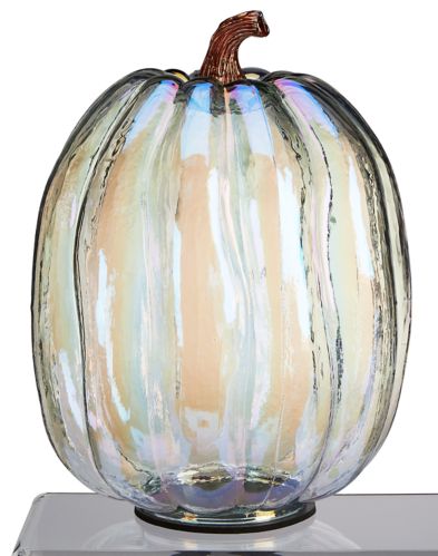 CANVAS Glass Pumpkin, Modern Tabletop for Fall & Halloween Home Decorations, Clear, 9-in Product image