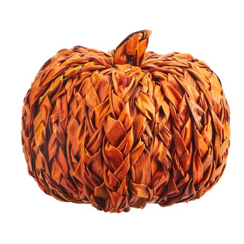 CANVAS Natural Bark Woven Pumpkin for Fall & Thanksgiving Decorations, Multi-Colour, 10-in Product image