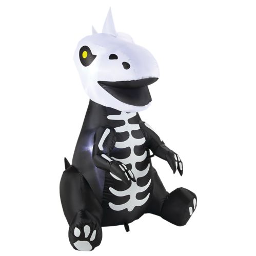 For Living Inflatable Skeleton Dinosaur with LED Lights, Halloween Decorations, 3 1/2-ft Product image