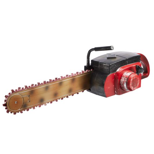 Gemmy Animated Rusty Chainsaw with Touch Sensor, Motion, Sound for Halloween, Red, 22-in Product image