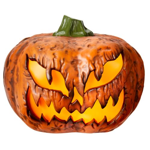 Gemmy Light Up Pumpkin with LED Lights, Flame Jack-O-Lantern for Halloween, Orange, 12-in Product image