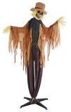 For Living Animated Standing Scarecrow with LED Lights for Halloween, Beige, 5 1/4-ft | FOR LIVINGnull