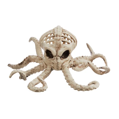 For Living Scary Skeleton Octopus, Bar and Table Halloween Decorations, Beige, 12-in Product image