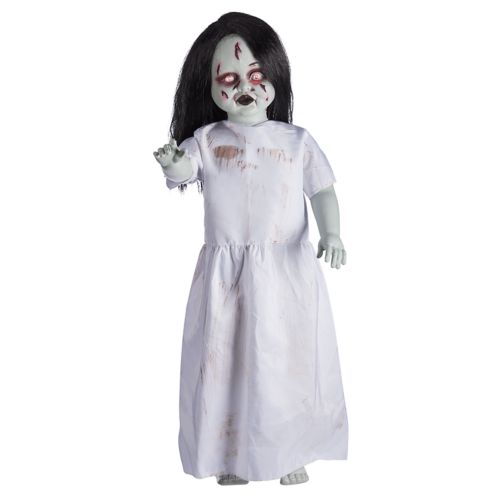 For Living Light Up Zombie Girl with LED Lights, Sound Sensor for Halloween, White, 3-ft Product image