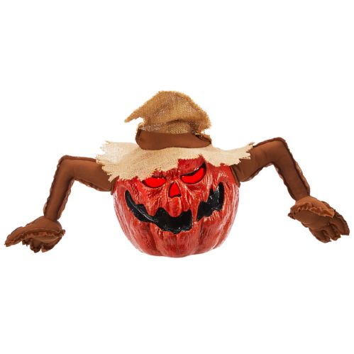 For Living Evil Walking Pumpkin with LED Lights and Sound Sensor for Halloween, Red, 12-in Product image