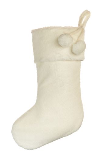 CANVAS White Furry Stocking, 20-in Product image