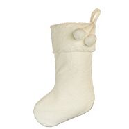 CANVAS White Furry Stocking, 20-in