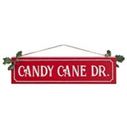 FOR LIVING Candy Cane Lane Sign, Bilingual