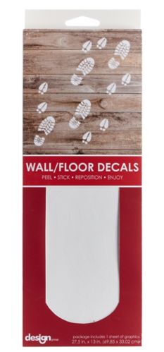 Peel & Stick Reusable Christmas Decoration Foot Prints Wall Decals Product image