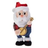 Décoration de père Noël avec banjo animé Gemmy, 8-5/8 po | Gemmynull