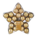 CANVAS Shatterproof Ball Christmas Ornament Set, in Star Case, Gold, 40-mm, 40-pc | CANVASnull