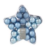 CANVAS Shatterproof Ball Christmas Ornament Set, in Star Case, Blue, 40-mm, 40-pc | CANVASnull